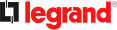 Legrand brand logo in white on red background.