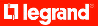 Legrand brand logo in white on red background.