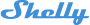 Stylized text logo reading Shelly in blue cursive script.