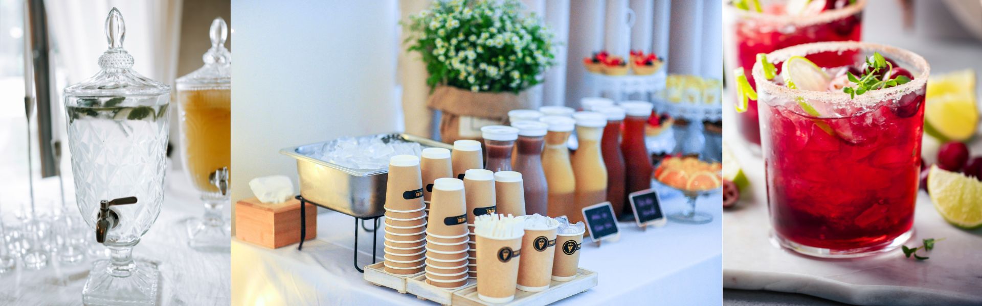 Specialty non-alcoholic sodas served at an event