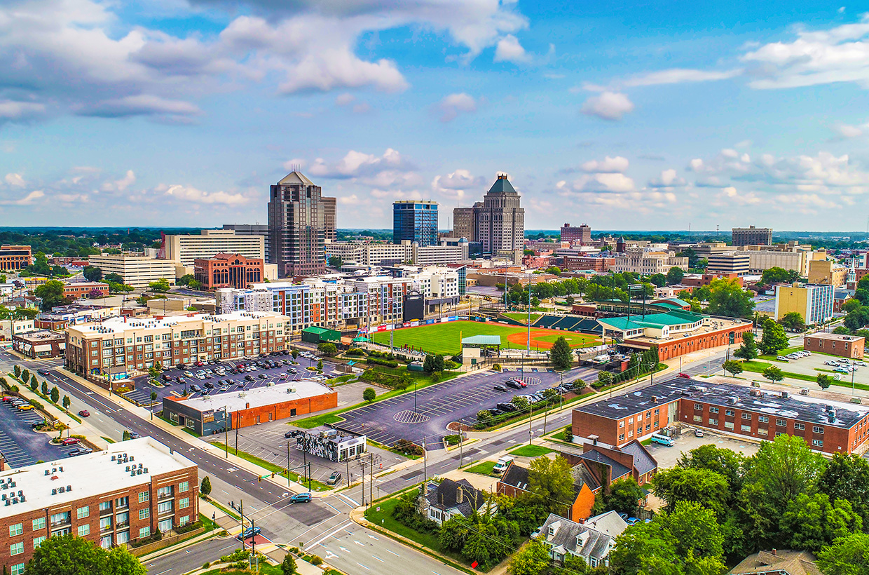 Downtown Greensboro near McAlister-Leftwich House
