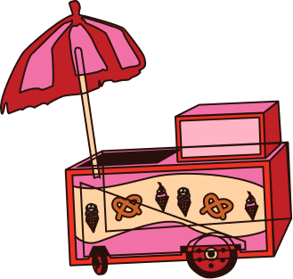 Food cart illustration