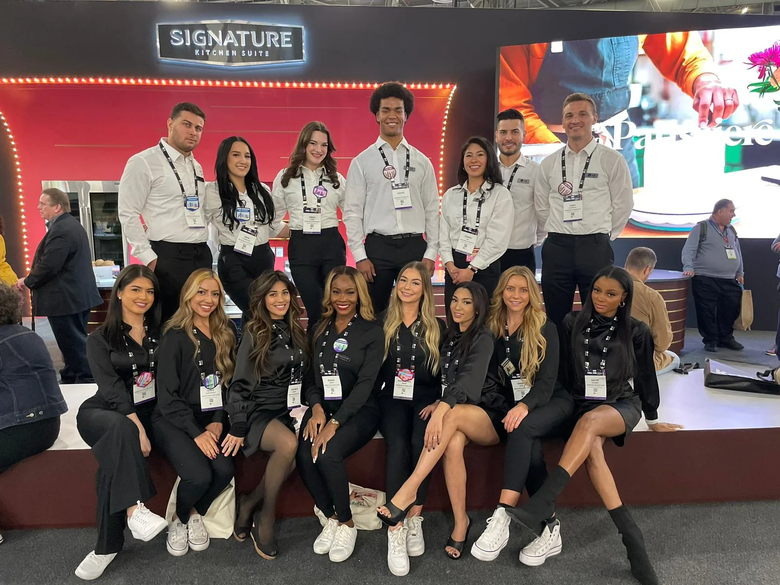 TLC Models trade show staffing team at a CES exhibit booth