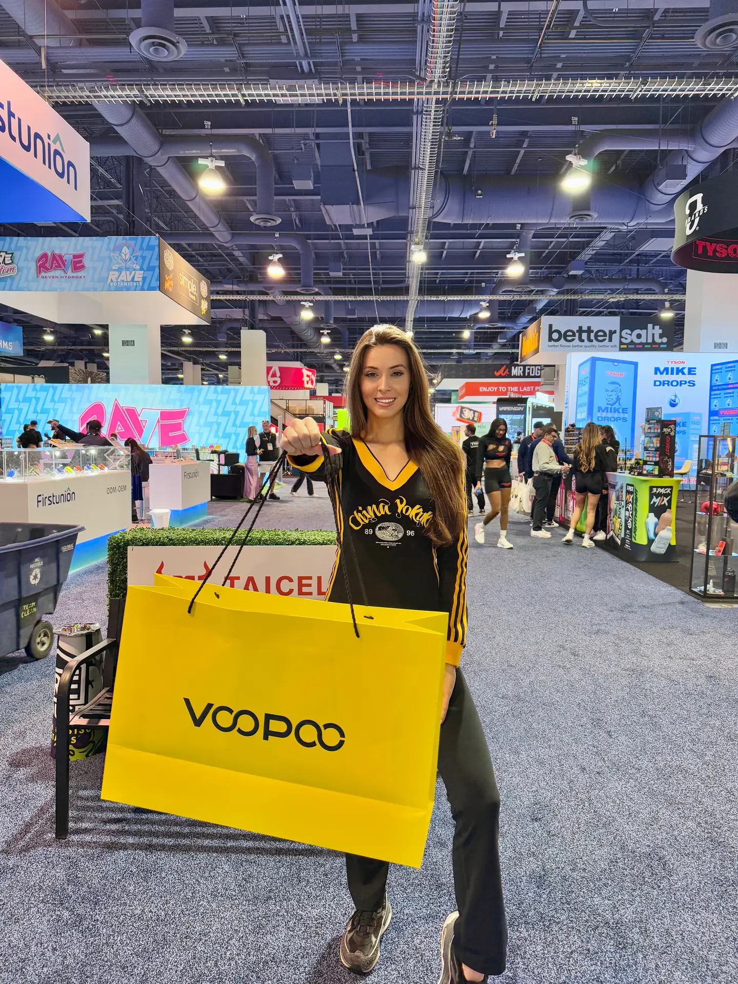TLC Models promotional model at a Las Vegas trade show