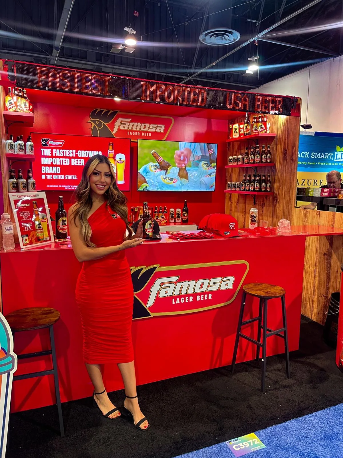 TLC Models event hostess at a branded bar activation