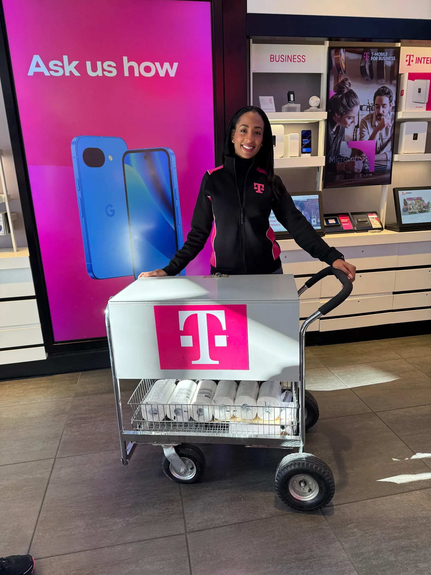 TLC Models retail brand ambassador on demo day in New York