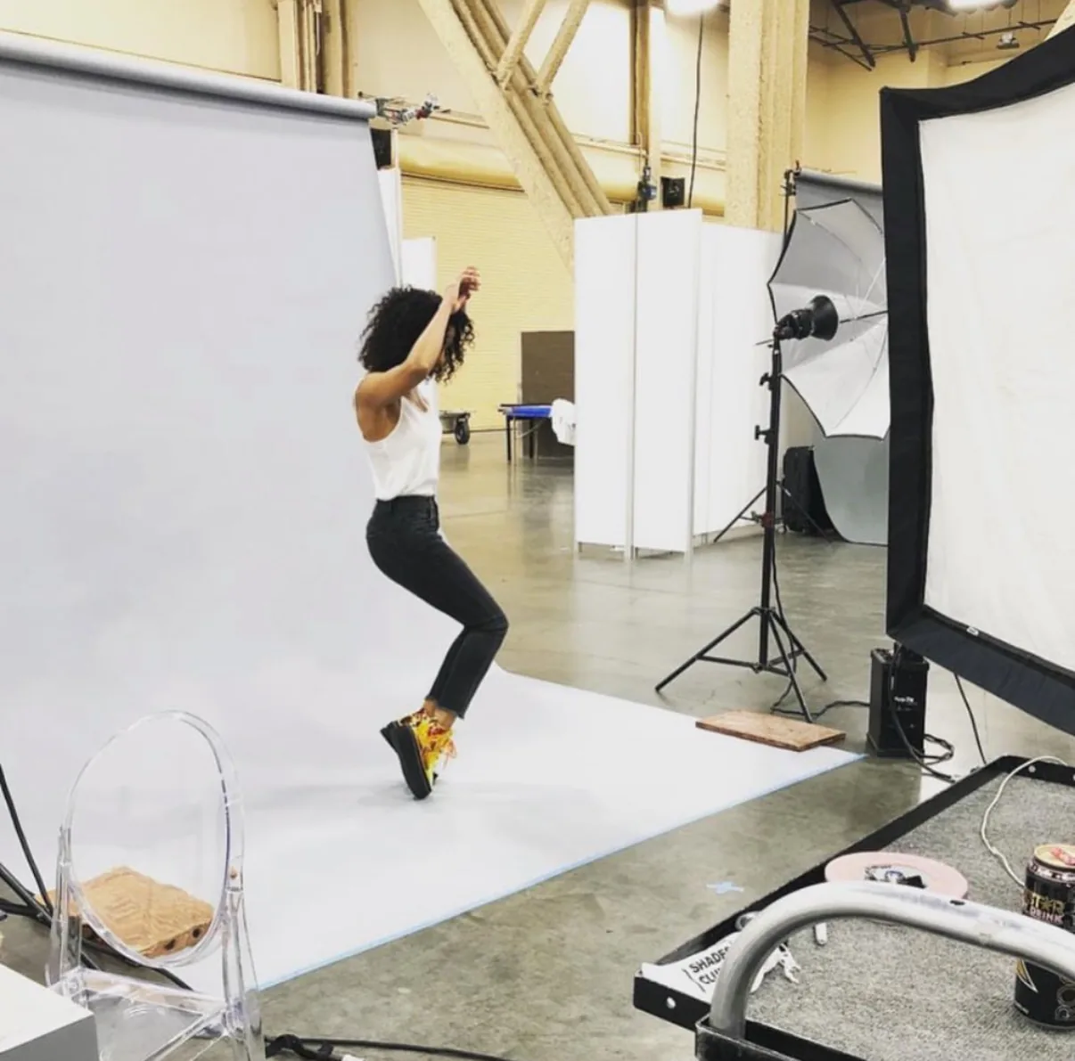 TLC Models — Studio photoshoot model white backdrop
