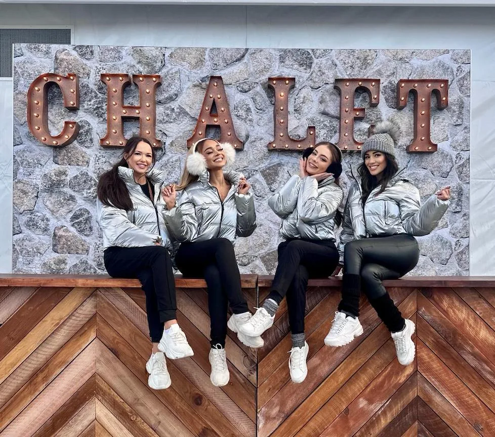 TLC Models brand ambassadors at a chalet experiential activation