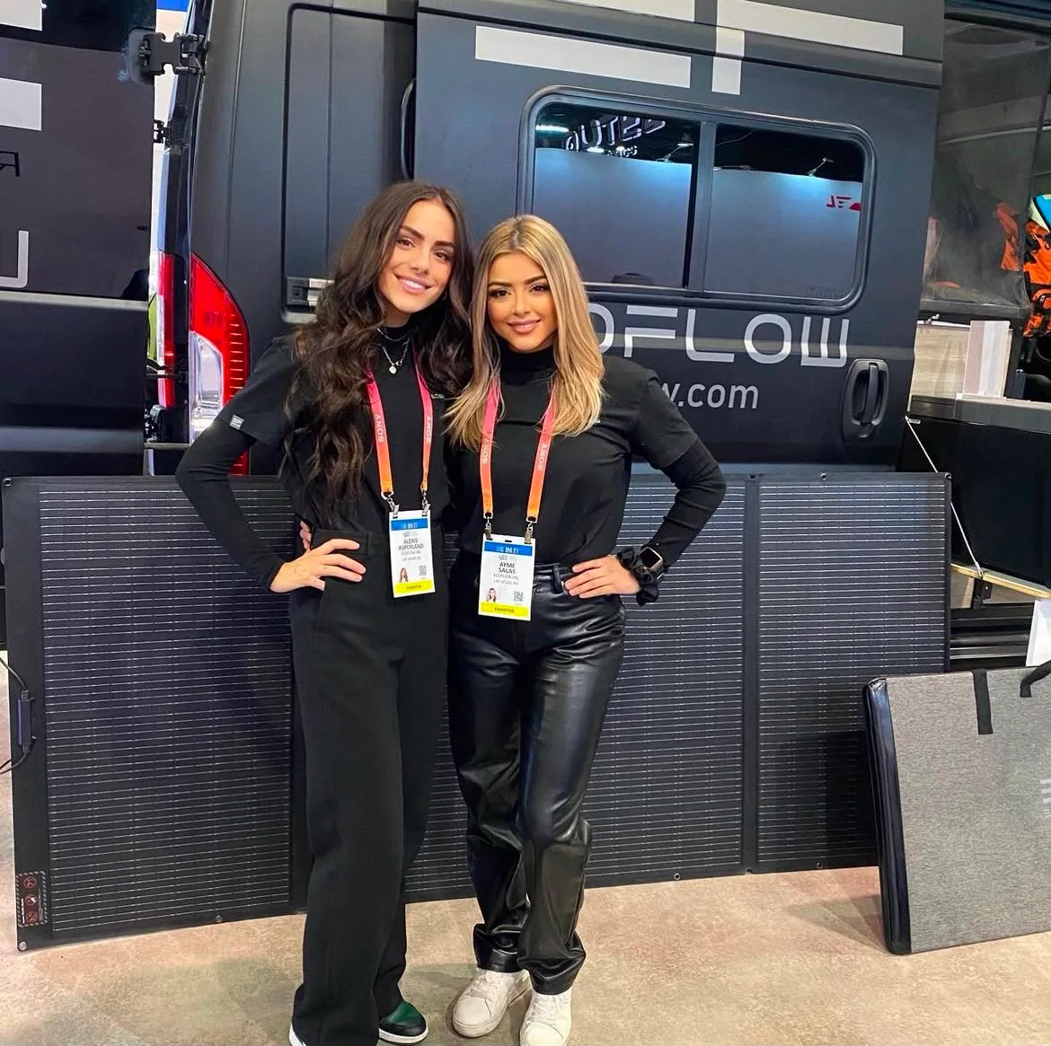 TLC Models brand ambassadors at the EcoFlow convention exhibit