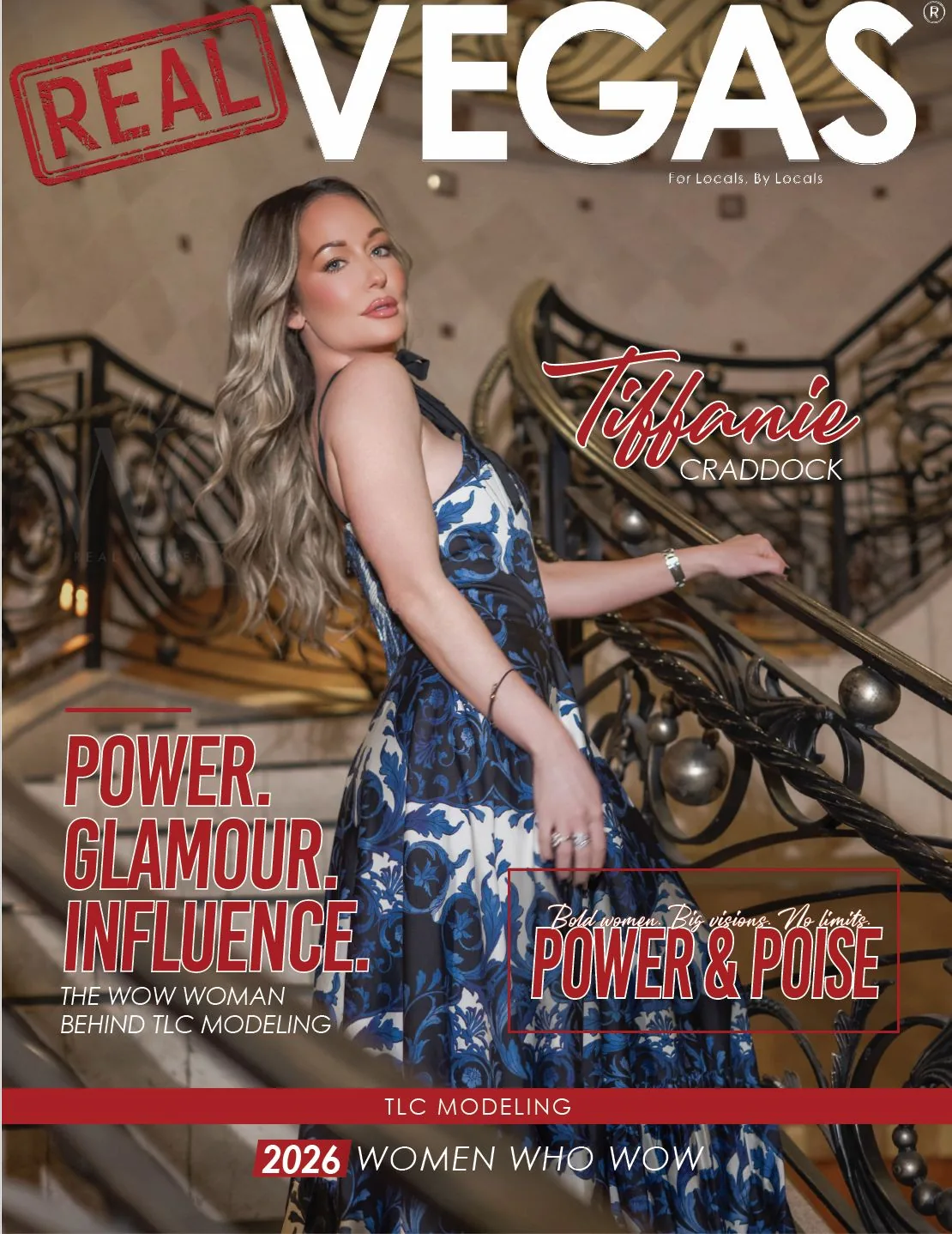Tiffanie Craddock on the cover of Real Vegas magazine, 2026 Women Who Wow