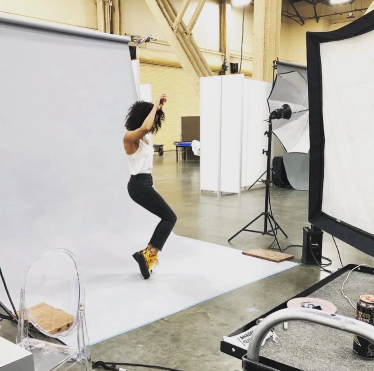 TLC Models promotional and media talent on a professional photoshoot set