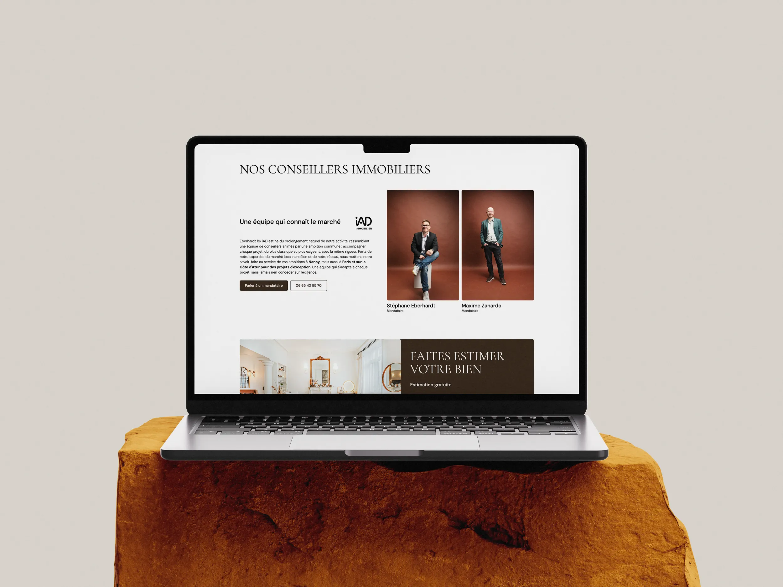 Aperçu du site créé pour EberhardtByiAD