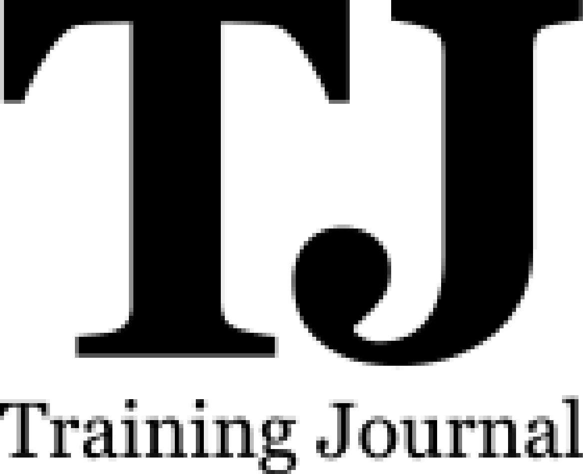 Black stylised initials TJ with the text Training Journal below.