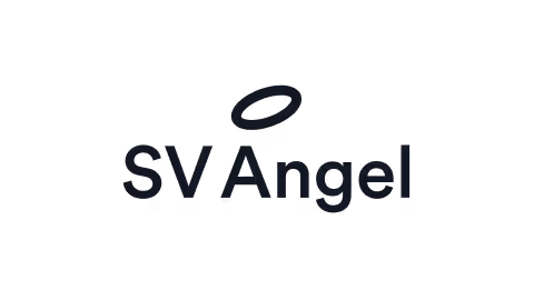 SV Angel company logo with stylized halo above the text.