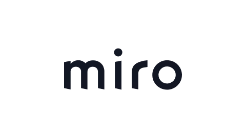 Miro brand logo on a black background.