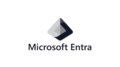 Microsoft Entra logo with a diamond-shaped icon above the text.