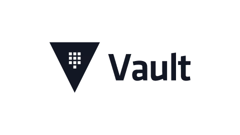 Vault company logo with a triangular icon to the left of the word Vault.