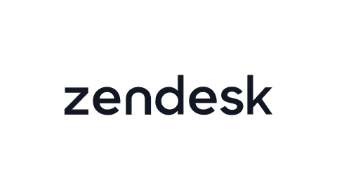 Zendesk company logo in black text on a transparent background.