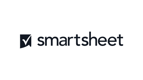 Smartsheet company logo with checkmark inside a box.