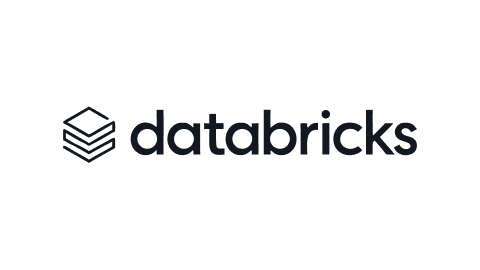 Databricks company logo with stacked diamond shapes and text