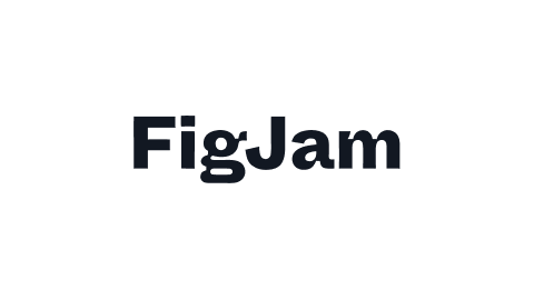 Text reading FigJam in dark letters on a black background.