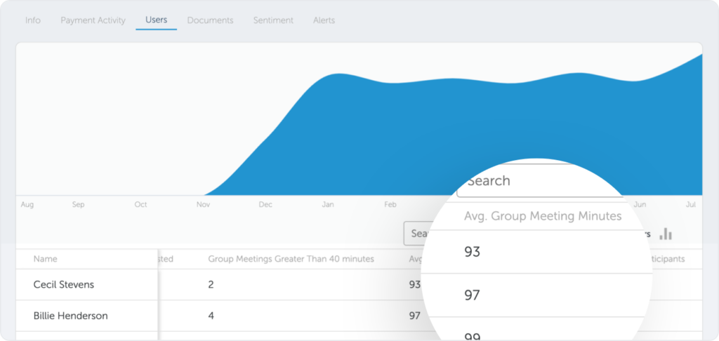 Detailed view of Zoom's user interface highlighting features.