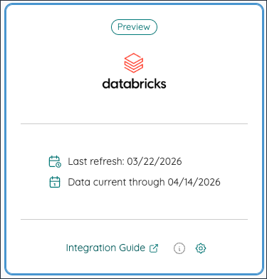 The Databricks integration tile