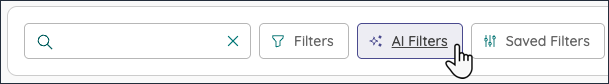 The AI Filters button