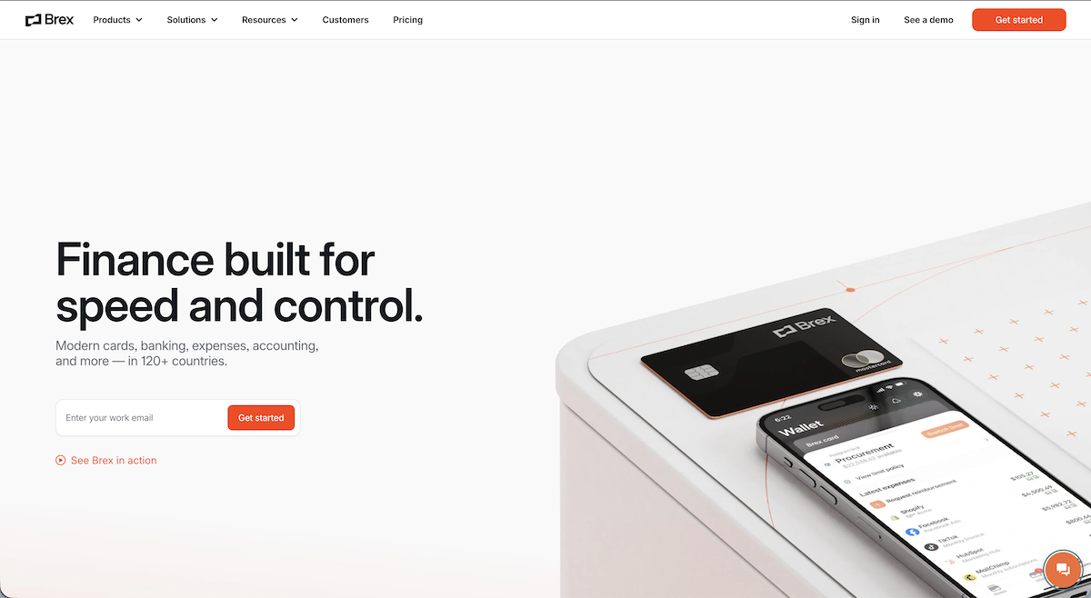 Brex.com homepage