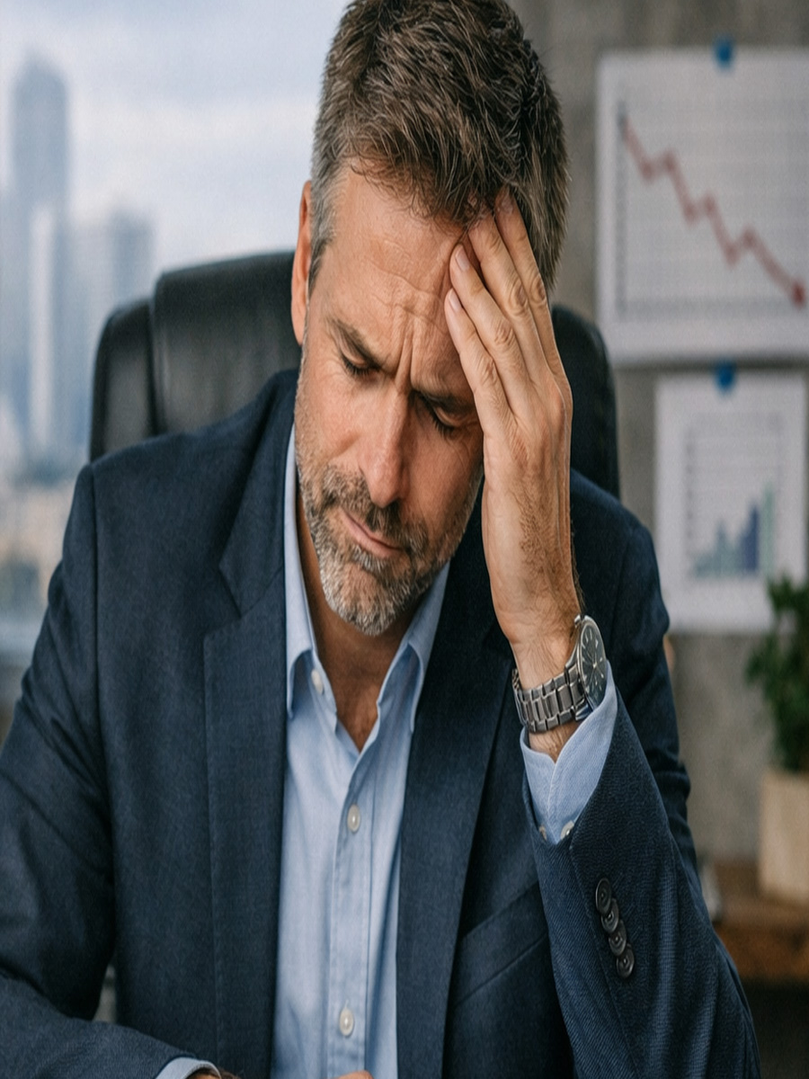 image of stressed executive