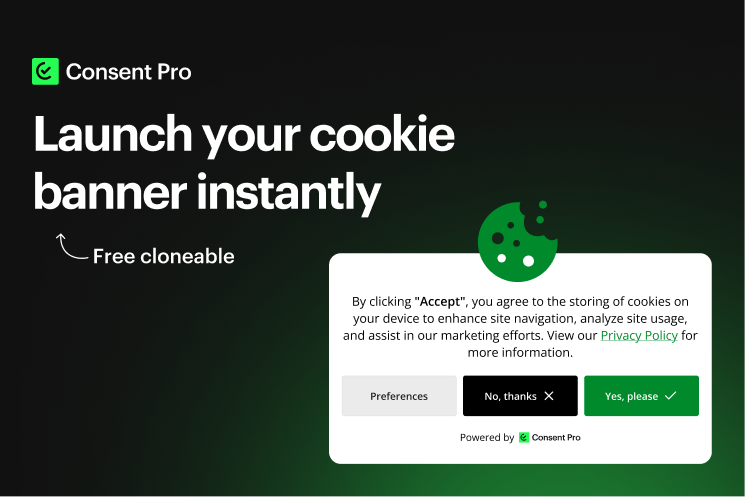 Cookie Consent / Cookie Banner - Centered Modal Banner thumbnail