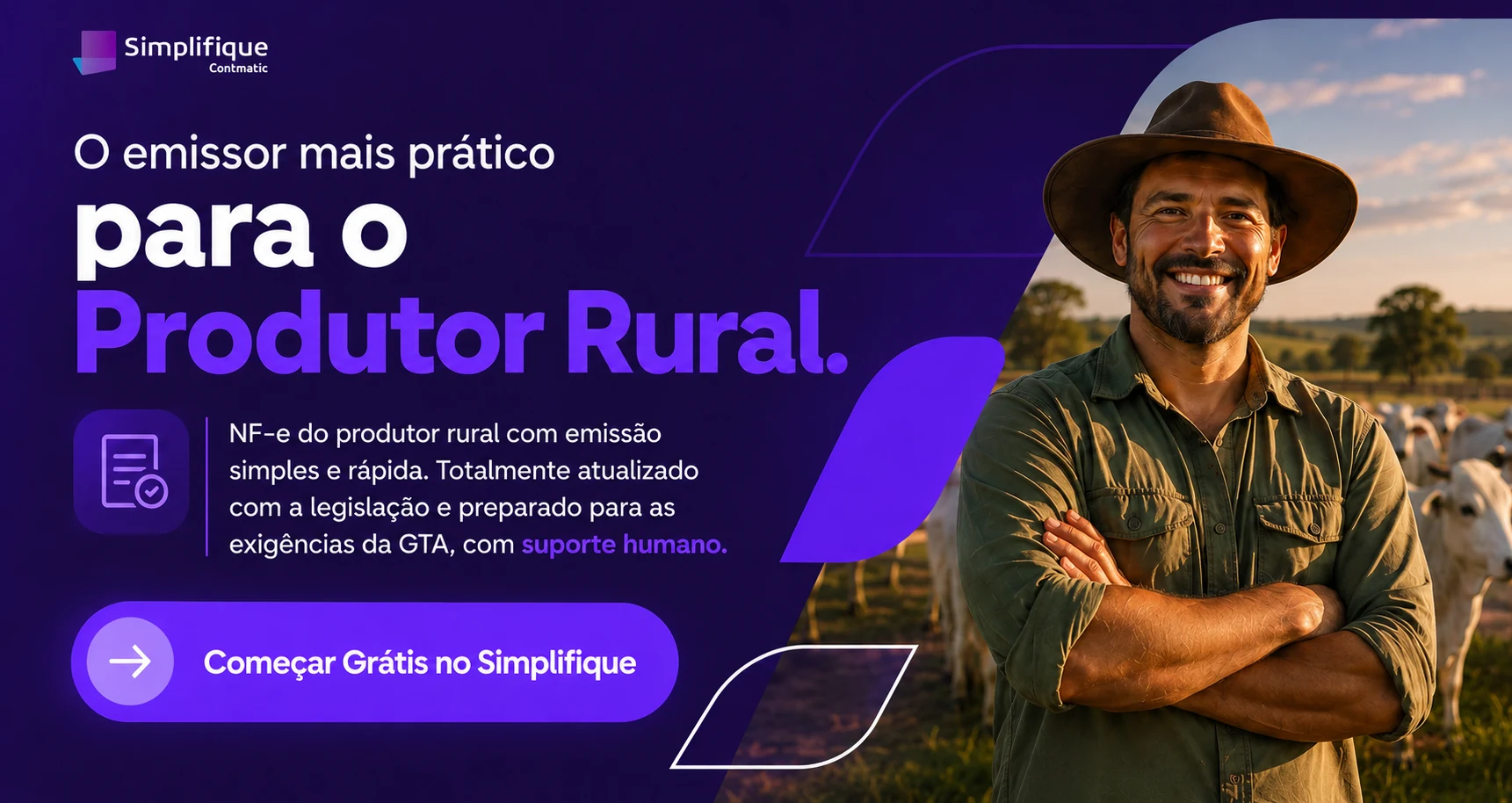 Simplifique: o emissor de NF-e mais pratico para o produtor rural, preparado para a GTA e atualizado com a NT 2024.003