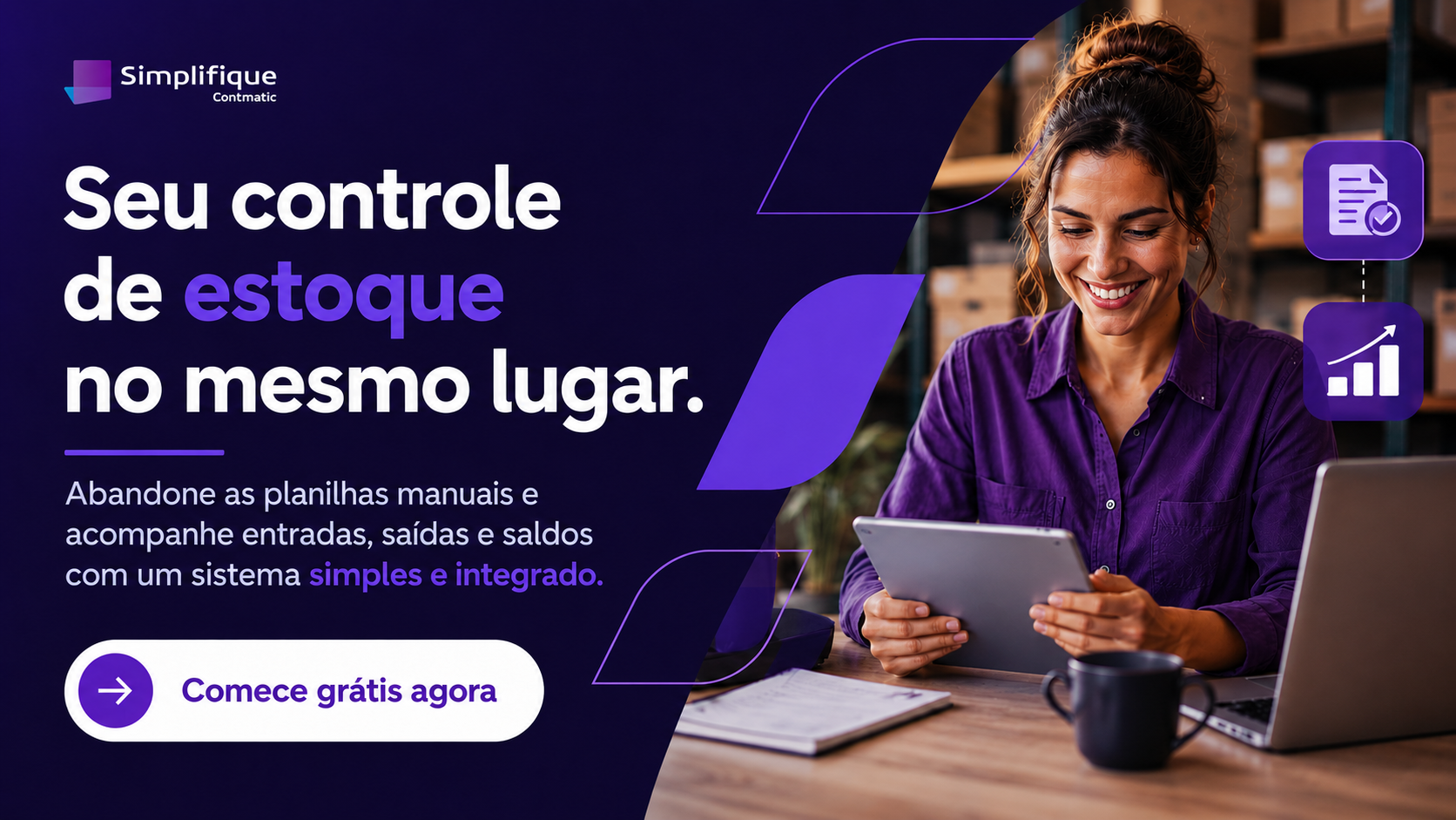 Controle de estoque e gestão para pet shop no Simplifique