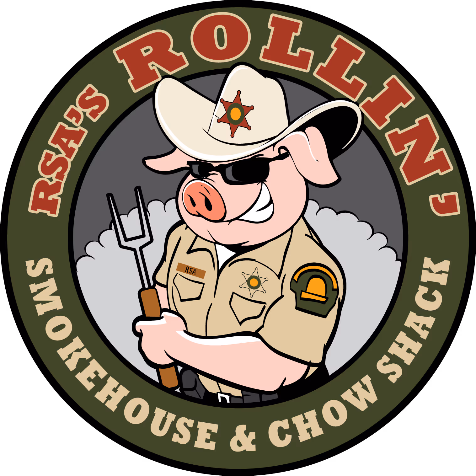 RSA's Rollin' Smokehouse and Chow Shack food service setup at an event.