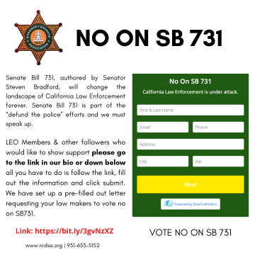 No on SB 731 campaign graphic