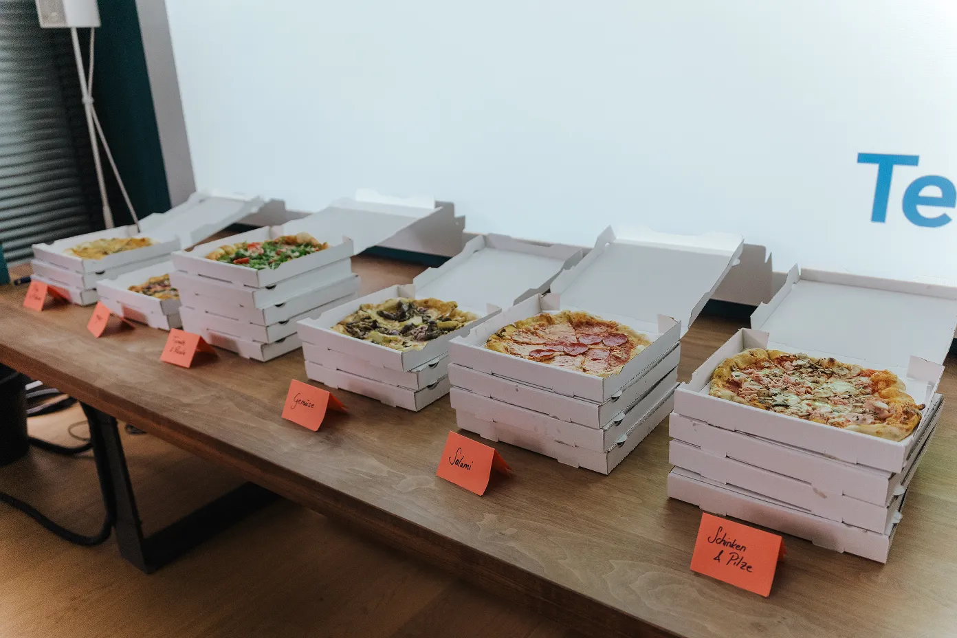 Pizza beim Wiesbadener TechTalk.
