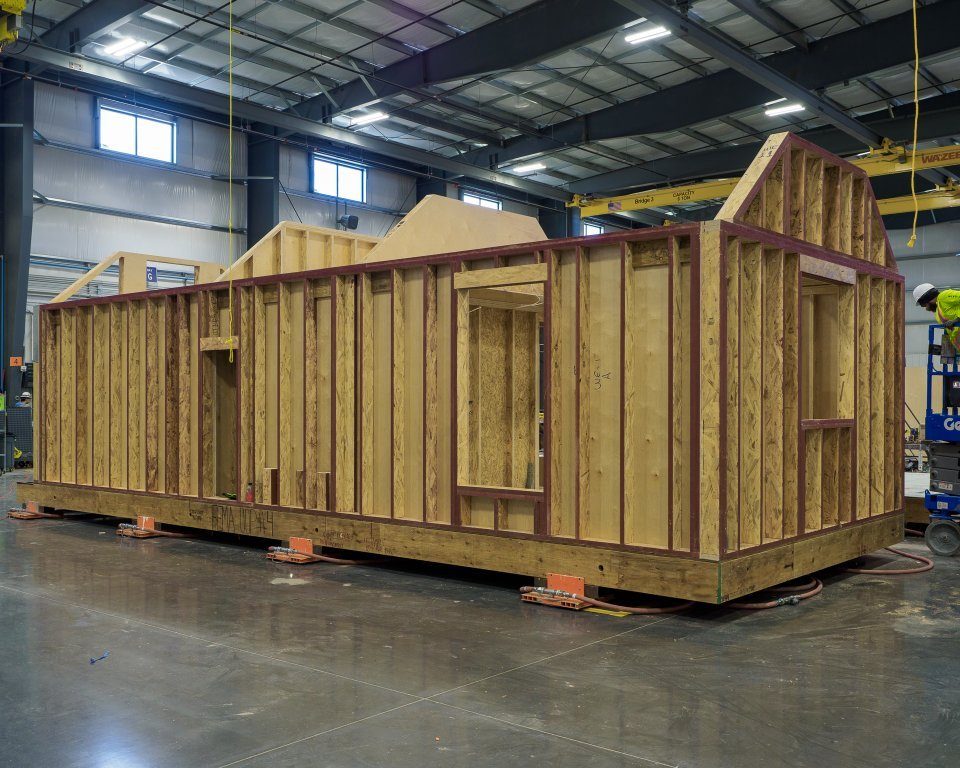 Home framing begins in the factory