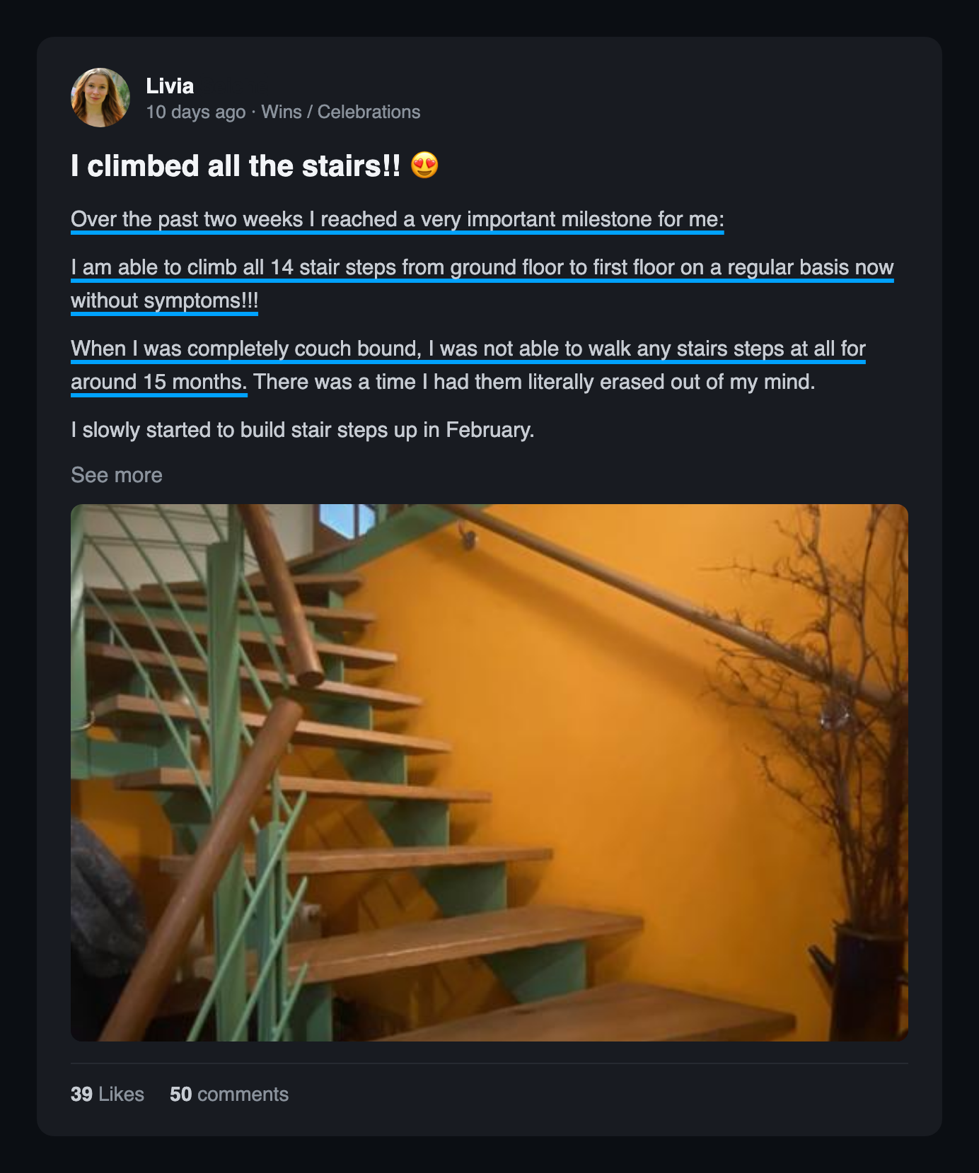 Community win post: I climbed all the stairs