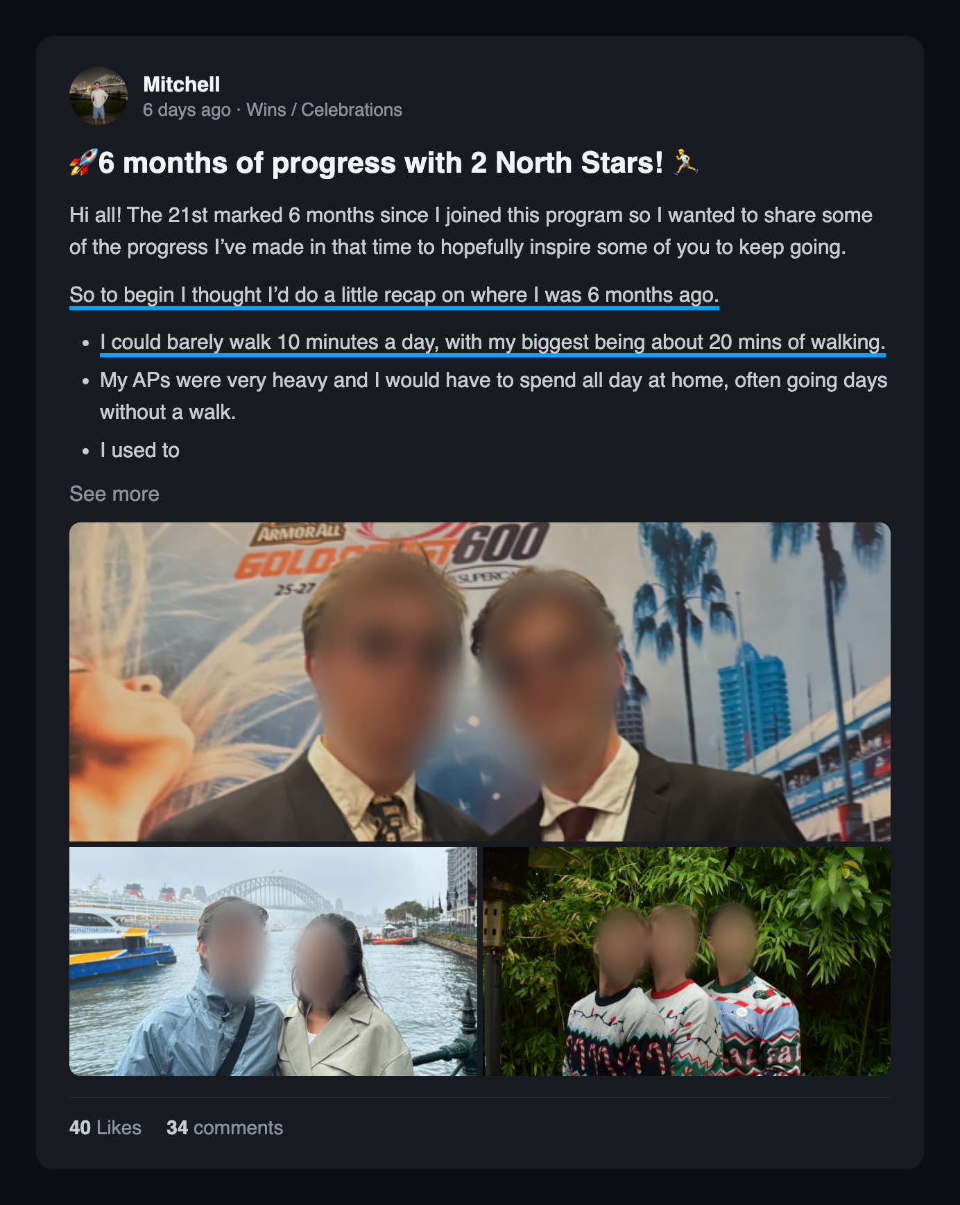 Community win post: 6 months of progress with 2 north stars