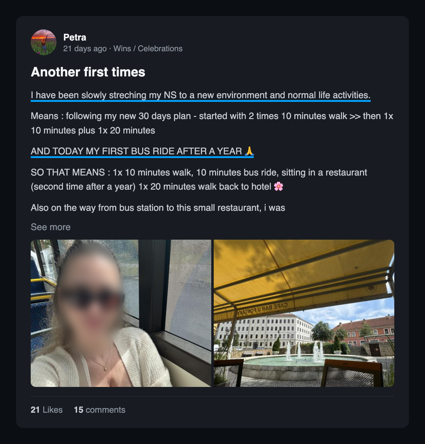 Community win post: Another first times