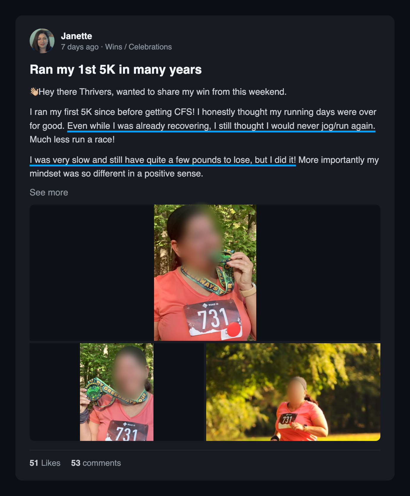 Community win post: Ran my 1st 5k in many years