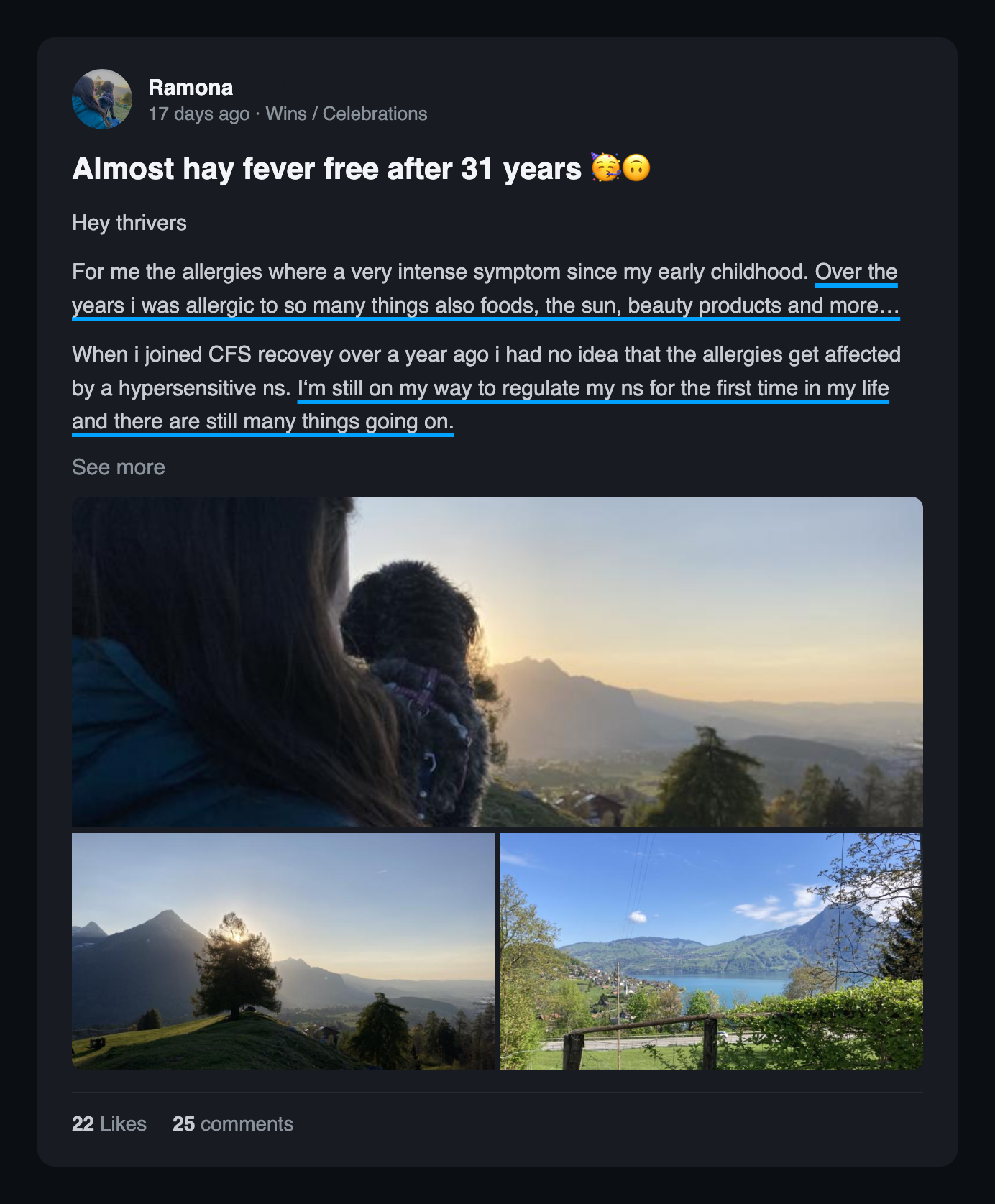 Community win post: Almost hay fever free after 31 years
