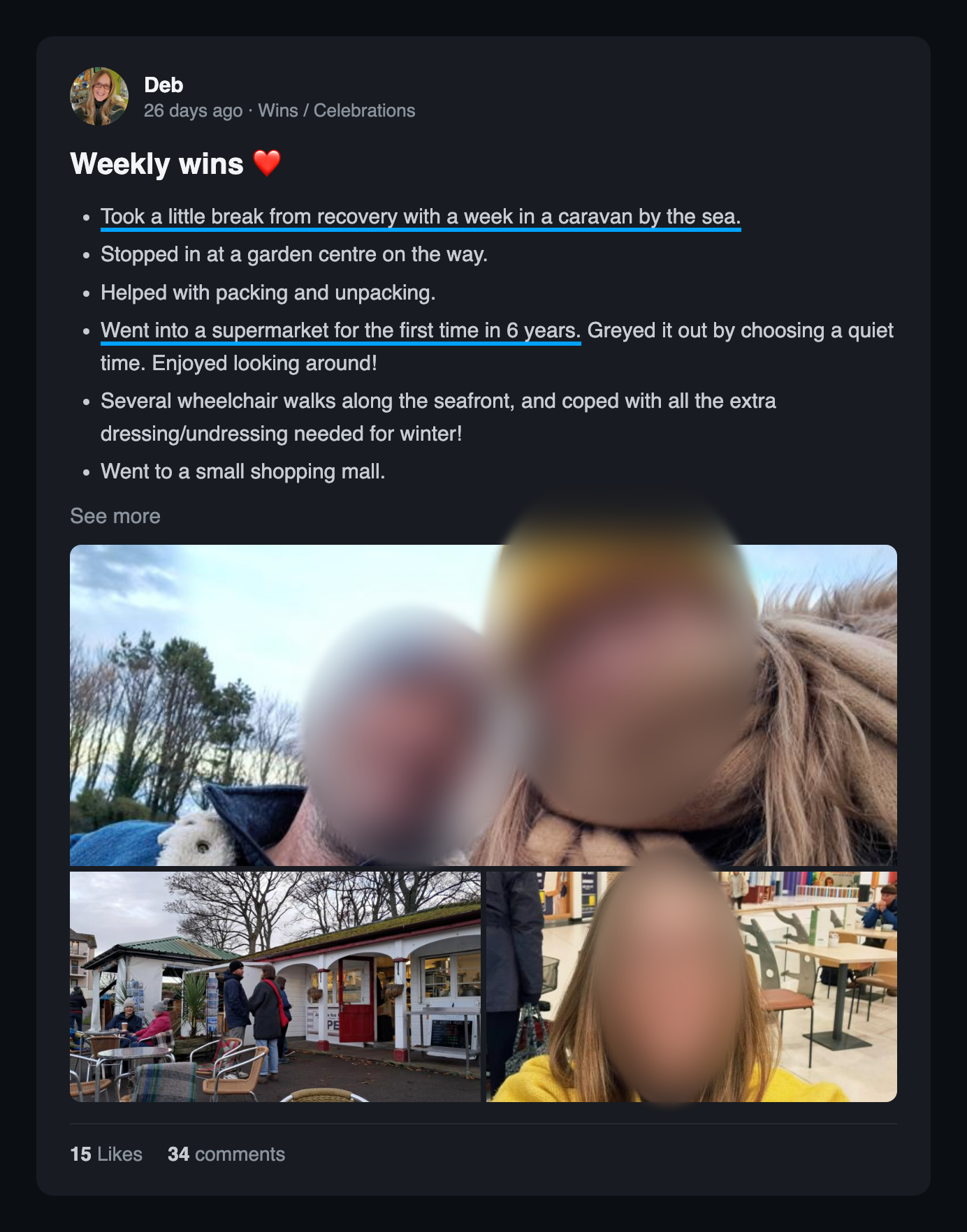 Community win post: Weekly wins