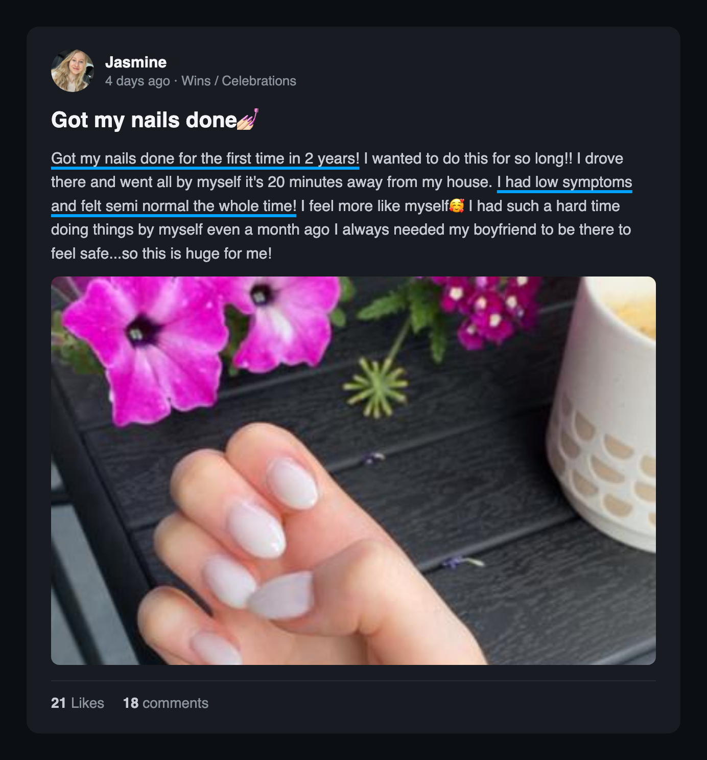 Community win post: Got my nails done
