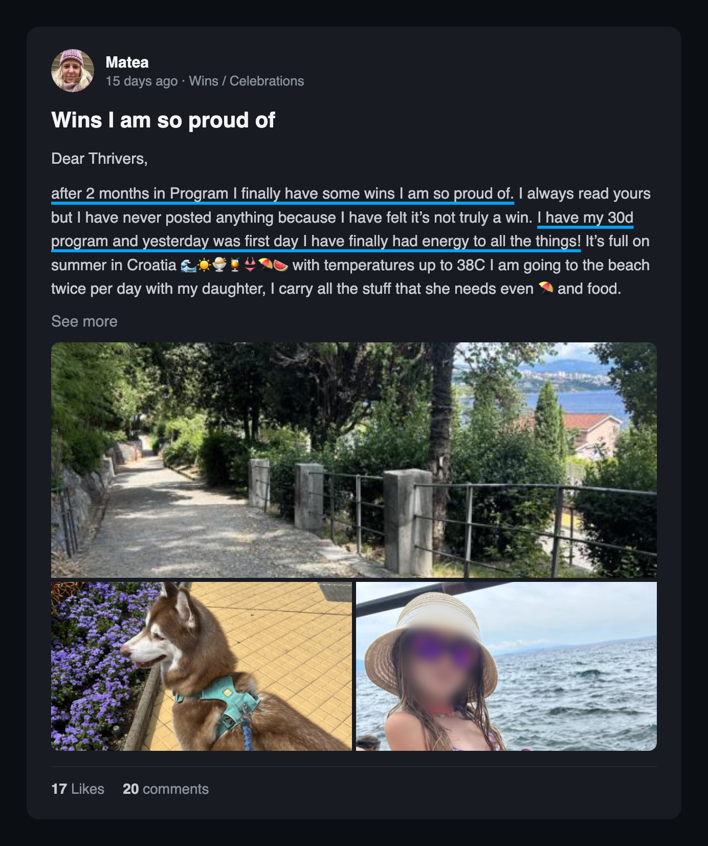 Community win post: Wins I am so proud of