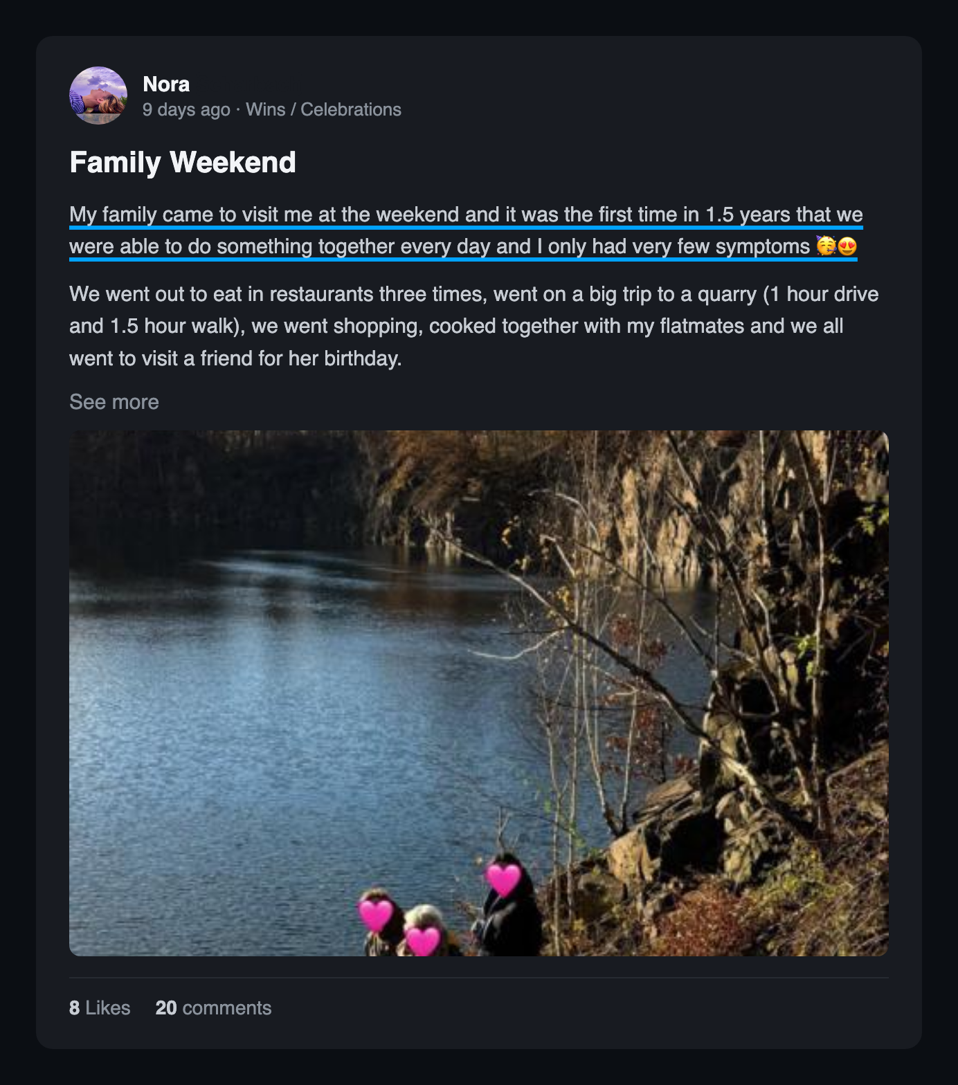 Community win post: Family weekend