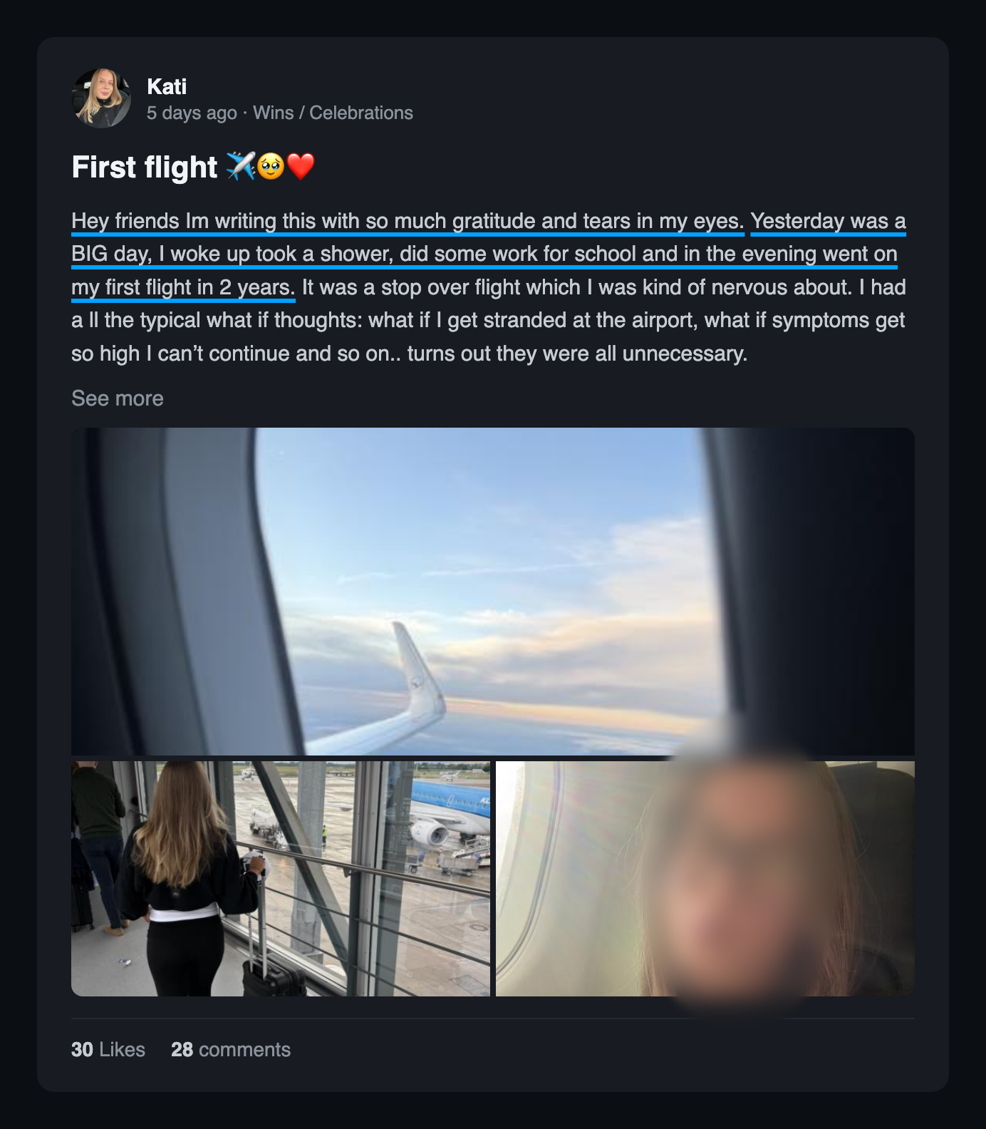 Community win post: First flight