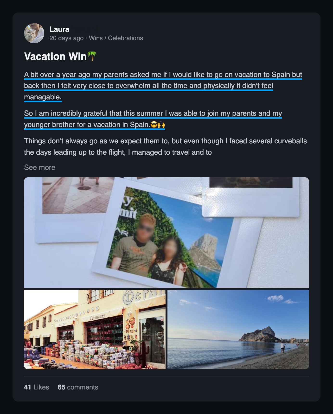 Community win post: Vacation win 3
