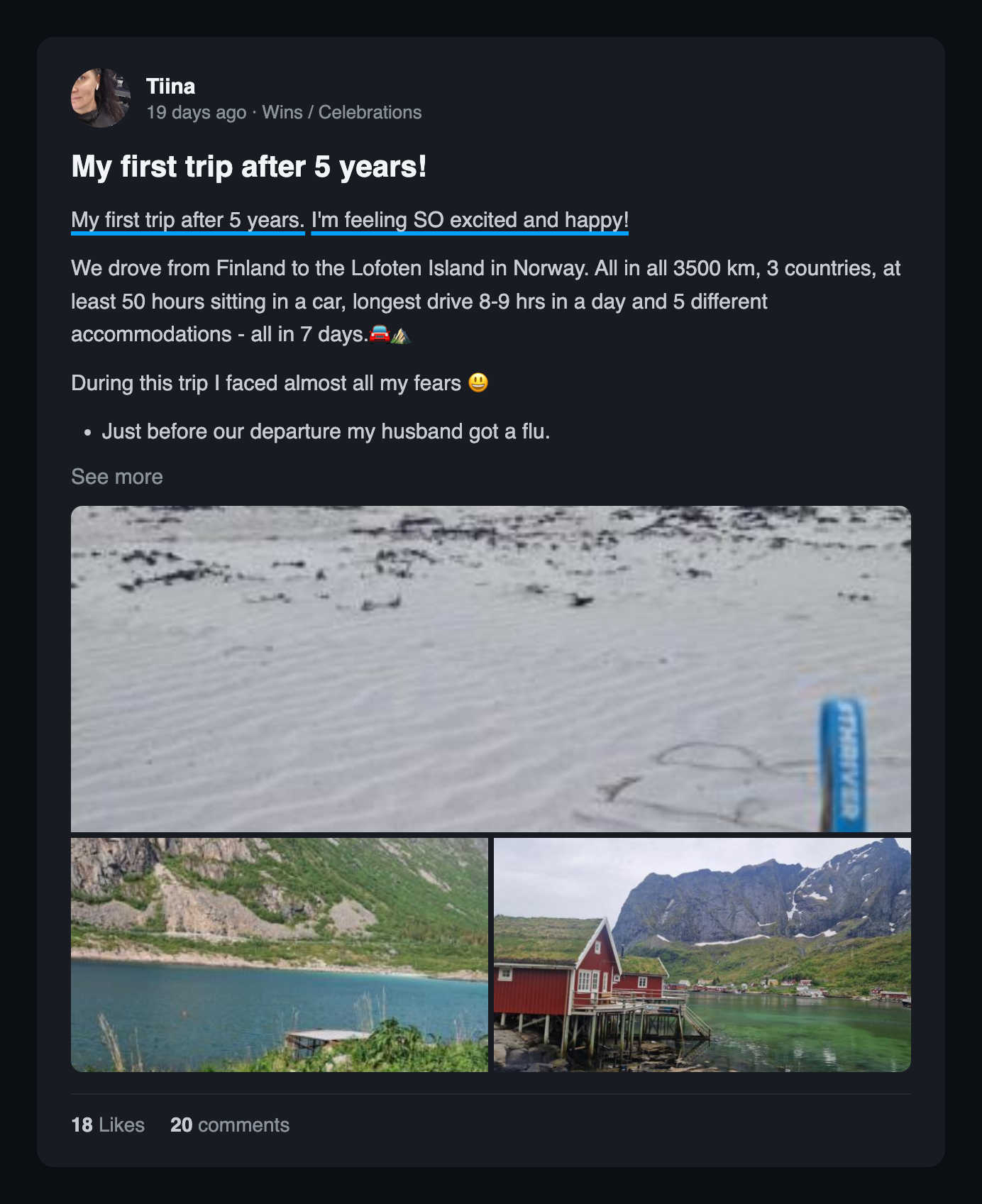 Community win post: My first trip after 5 years