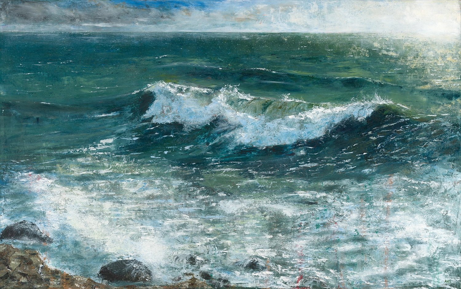 Wave Catching the Sun off Portland Bill